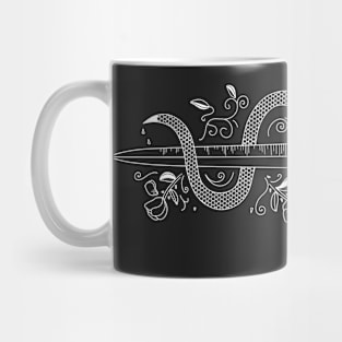 Snake roses dagger Mug